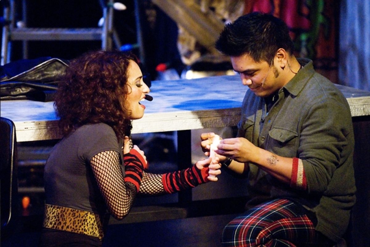 Jenna Davi as Mimi and Enrico Banson as Roger at 